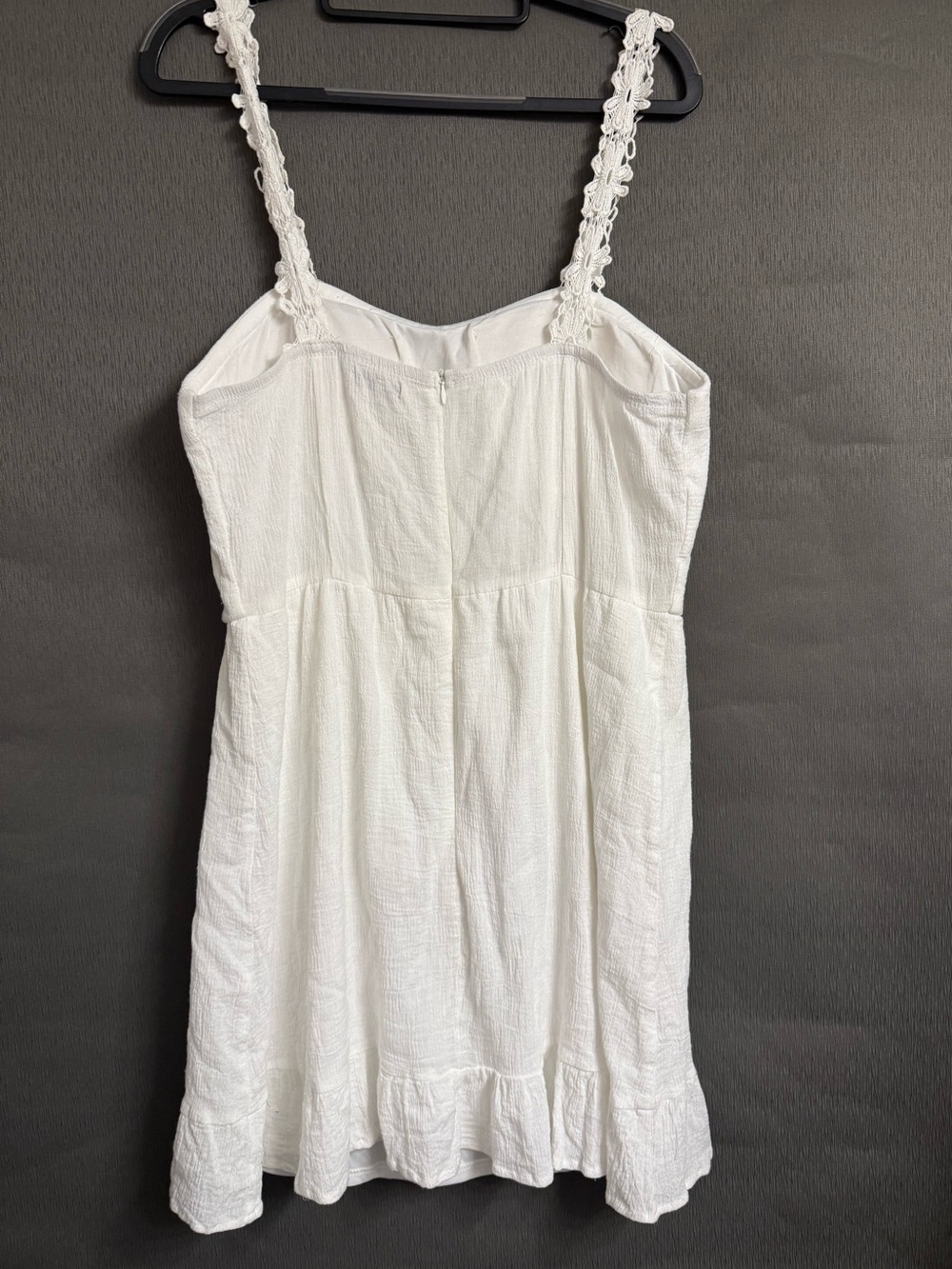Charlotte Russe White 100% Cotton cottagecore Lace Strap Mini Dress XL BRSS0594 - Picture 11 of 14